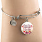 Gift For Mom Thank You For Being My First Home Circle Bangle Stainless Steel or 18k Gold 18-22" - Express Your Love Gifts