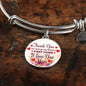 Gift For Mom Thank You For Being My First Home Circle Bangle Stainless Steel or 18k Gold 18-22" - Express Your Love Gifts