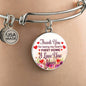 Gift For Mom Thank You For Being My First Home Circle Bangle Stainless Steel or 18k Gold 18-22" - Express Your Love Gifts