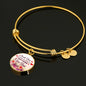 Gift For Mom Thank You For Being My First Home Circle Bangle Stainless Steel or 18k Gold 18-22" - Express Your Love Gifts