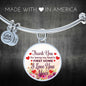 Gift For Mom Thank You For Being My First Home Circle Bangle Stainless Steel or 18k Gold 18-22" - Express Your Love Gifts