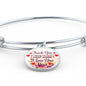 Gift For Mom Thank You For Being My First Home Circle Bangle Stainless Steel or 18k Gold 18-22" - Express Your Love Gifts