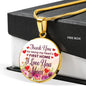 Gift For Mom Thank You For Being My First Home Circle Necklace Stainless Steel or 18k Gold 18-22" - Express Your Love Gifts
