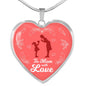 Gift For Mom To Mom With Love Heart Stainless Steel or 18k Gold Heart Pendant Necklace 18-22" - Express Your Love Gifts