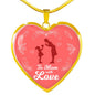 Gift For Mom To Mom With Love Heart Stainless Steel or 18k Gold Heart Pendant Necklace 18-22" - Express Your Love Gifts
