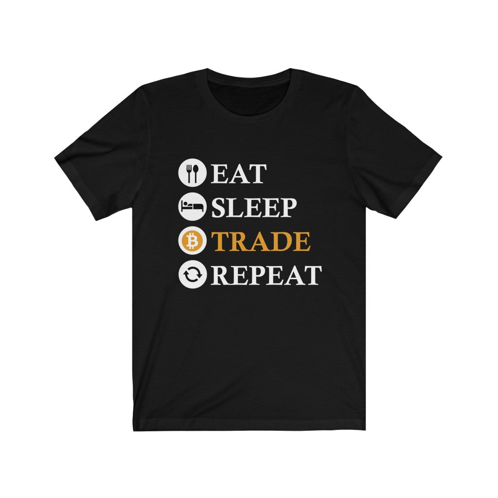 Gift For Trader, Eat Sleep Trade Repeat Bitcoin BTC Crypto Trader HODL Gift - Express Your Love Gifts