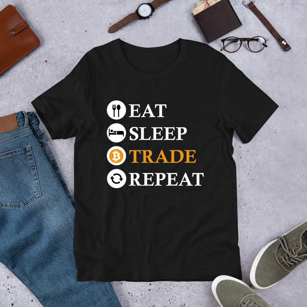Gift For Trader, Eat Sleep Trade Repeat Bitcoin BTC Crypto Trader HODL Gift - Express Your Love Gifts