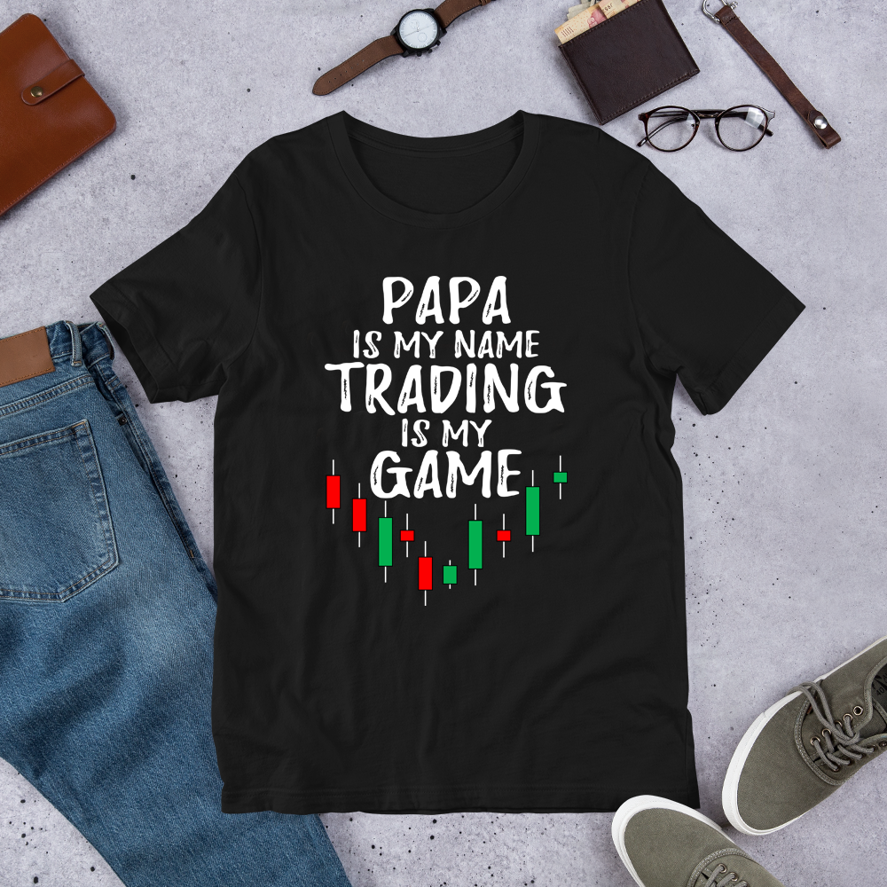 Gift For Trader, Papa is my Name Stock Trading is my Game Trader T-Shirt - Express Your Love Gifts