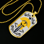 Gladiator Helmet And Sword Necklace Stainless Steel or 18k Gold Dog Tag 24" Chain-Express Your Love Gifts