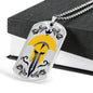 Gladiator Helmet And Sword Necklace Stainless Steel or 18k Gold Dog Tag 24" Chain-Express Your Love Gifts