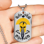 Gladiator Helmet And Sword Necklace Stainless Steel or 18k Gold Dog Tag 24" Chain-Express Your Love Gifts
