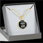 Go Hard or Go Home Circle Necklace Stainless Steel or 18k Gold 18-22"-Express Your Love Gifts