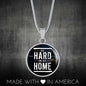 Go Hard or Go Home Circle Necklace Stainless Steel or 18k Gold 18-22"-Express Your Love Gifts