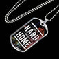 Go Hard or Go Home Inspirational Necklace Stainless Steel or 18k Gold Dog Tag 24" Chain-Express Your Love Gifts