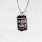 Go Hard or Go Home Inspirational Necklace Stainless Steel or 18k Gold Dog Tag 24" Chain-Express Your Love Gifts