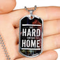 Go Hard or Go Home Inspirational Necklace Stainless Steel or 18k Gold Dog Tag 24" Chain-Express Your Love Gifts
