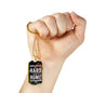 Go Hard or Go Home Inspirational Necklace Stainless Steel or 18k Gold Dog Tag 24" Chain-Express Your Love Gifts