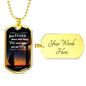 God Already Knows What You Need Christian Faith Necklace Stainless Steel or 18k Gold Dog Tag 24" Chain-Express Your Love Gifts