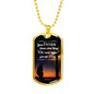 God Already Knows What You Need Christian Faith Necklace Stainless Steel or 18k Gold Dog Tag 24" Chain-Express Your Love Gifts
