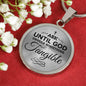 God Answers Scripture Necklace Stainless Steel or 18k Gold Heart Pendant 18-22" - Express Your Love Gifts
