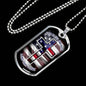 God Bless America Necklace Stainless Steel or 18k Gold Dog Tag 24" Chain-Express Your Love Gifts