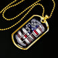 God Bless America Necklace Stainless Steel or 18k Gold Dog Tag 24" Chain-Express Your Love Gifts