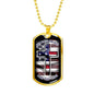 God Bless America Necklace Stainless Steel or 18k Gold Dog Tag 24" Chain-Express Your Love Gifts