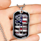 God Bless America Necklace Stainless Steel or 18k Gold Dog Tag 24" Chain-Express Your Love Gifts