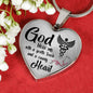 God Bless Me Nurse Gift Heart Pendant Stainless Steel or 18k Gold 18-22" - Express Your Love Gifts