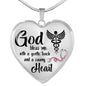 God Bless Me Nurse Gift Heart Pendant Stainless Steel or 18k Gold 18-22" - Express Your Love Gifts