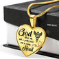 God Bless Me Nurse Gift Heart Pendant Stainless Steel or 18k Gold 18-22" - Express Your Love Gifts