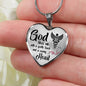 God Bless Me Nurse Gift Heart Pendant Stainless Steel or 18k Gold 18-22" - Express Your Love Gifts