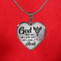 God Bless Me Nurse Gift Heart Pendant Stainless Steel or 18k Gold 18-22" - Express Your Love Gifts