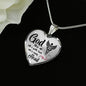 God Bless Me Nurse Gift Heart Pendant Stainless Steel or 18k Gold 18-22" - Express Your Love Gifts