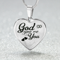 God Gave Me You Faith Gift Necklace Stainless Steel or 18k Gold Heart Pendant 18-22"-Express Your Love Gifts