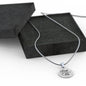 God Guides Me Bible Verse Circle Necklace Stainless Steel or 18k Gold 18-22"-Express Your Love Gifts