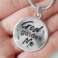 God Guides Me Bible Verse Circle Necklace Stainless Steel or 18k Gold 18-22"-Express Your Love Gifts