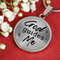God Guides Me Bible Verse Circle Necklace Stainless Steel or 18k Gold 18-22"-Express Your Love Gifts