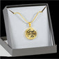 God Guides Me Bible Verse Circle Necklace Stainless Steel or 18k Gold 18-22"-Express Your Love Gifts
