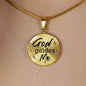 God Guides Me Bible Verse Circle Necklace Stainless Steel or 18k Gold 18-22"-Express Your Love Gifts