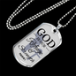 God Is Always Ready To Help Bible Verse Gift Psalm Necklace Stainless Steel or 18k Gold Dog Tag 24" Chain-Express Your Love Gifts
