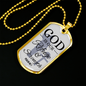 God Is Always Ready To Help Bible Verse Gift Psalm Necklace Stainless Steel or 18k Gold Dog Tag 24" Chain-Express Your Love Gifts