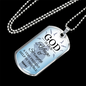 God Is Always Ready To Help Christian Faith Necklace Stainless Steel or 18k Gold Dog Tag 24" Chain-Express Your Love Gifts