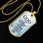 God Is Always Ready To Help Christian Faith Necklace Stainless Steel or 18k Gold Dog Tag 24" Chain-Express Your Love Gifts