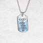 God Is Always Ready To Help Christian Faith Necklace Stainless Steel or 18k Gold Dog Tag 24" Chain-Express Your Love Gifts