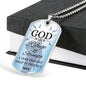 God Is Always Ready To Help Christian Faith Necklace Stainless Steel or 18k Gold Dog Tag 24" Chain-Express Your Love Gifts