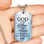 God Is Always Ready To Help Christian Faith Necklace Stainless Steel or 18k Gold Dog Tag 24" Chain-Express Your Love Gifts