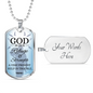 God Is Always Ready To Help Christian Faith Necklace Stainless Steel or 18k Gold Dog Tag 24" Chain-Express Your Love Gifts