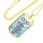 God Is Always Ready To Help Christian Faith Necklace Stainless Steel or 18k Gold Dog Tag 24" Chain-Express Your Love Gifts