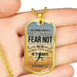 God Is Always With You Deuteronomy Necklace Stainless Steel or 18k Gold Dog Tag 24" Chain-Express Your Love Gifts